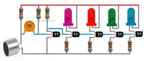 simple led music light circuit diagram 1