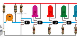 simple led music light circuit diagram 1