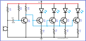 simple led music light circuit diagram