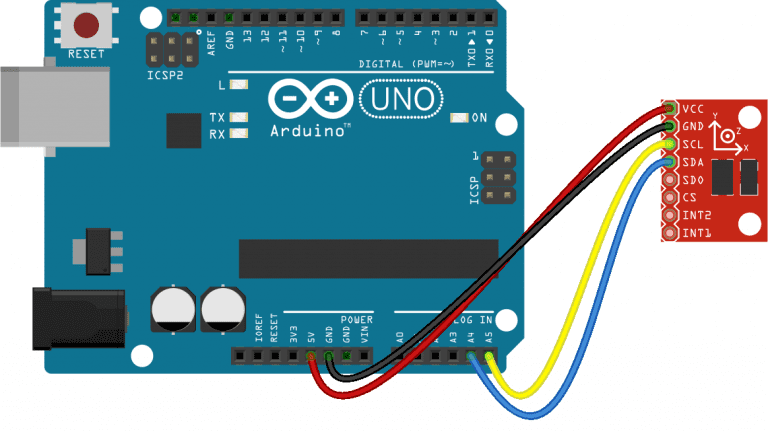 Arduino'da Jiroskop Nasıl Kurulur? 3 jiroskop bağlantı şeması