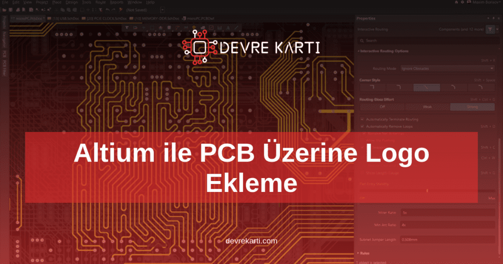 Altium ile PCB Üzerine Logo Ekleme