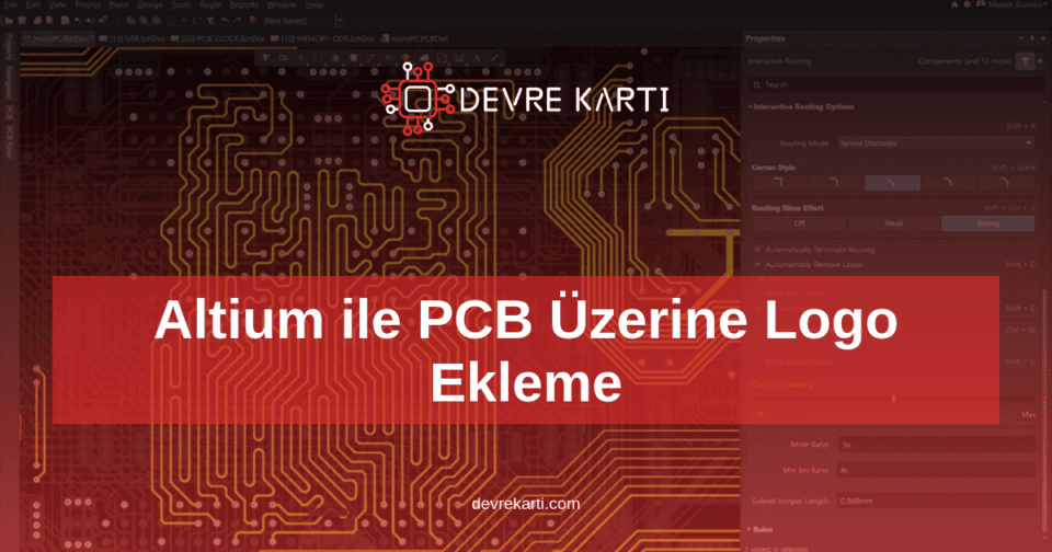 Altium ile PCB Üzerine Logo Ekleme